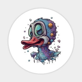 Trippy cartoon duck Magnet